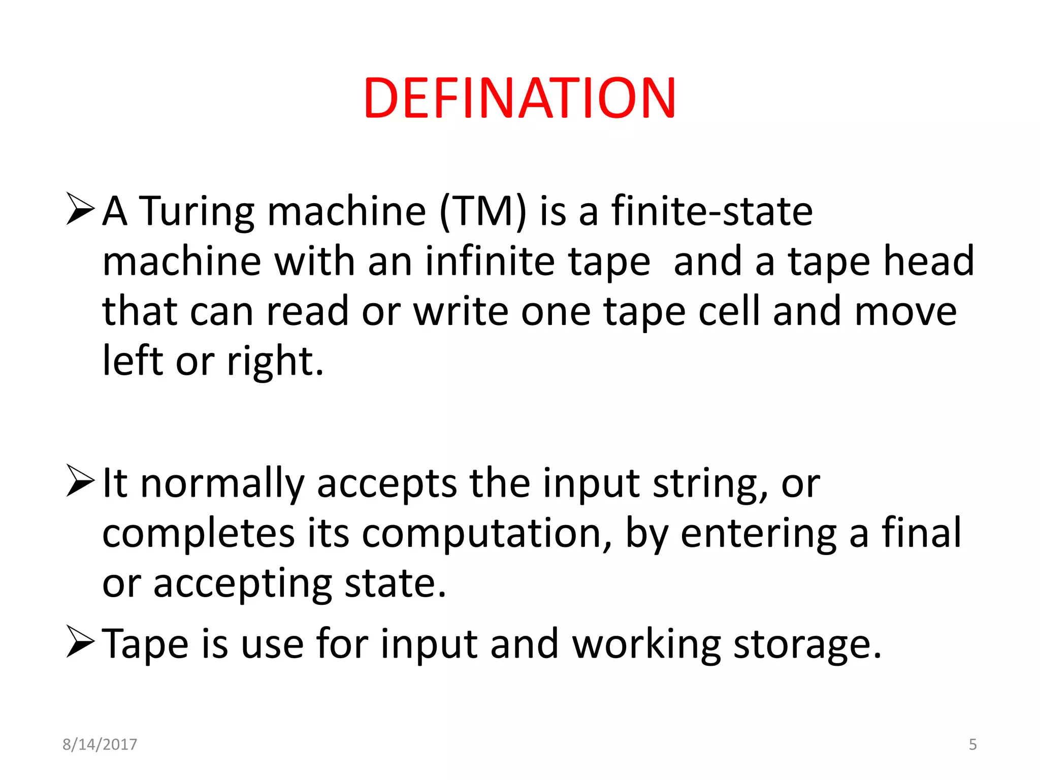 Turing machine | PPTX