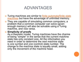 Quring Machine Problems Turing machine | PPTX