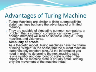 Quring Machine Problems Turing machine | PPTX