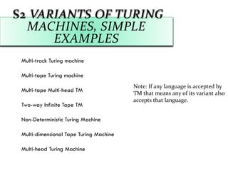 Automata Theory - Turing machine | PPTX