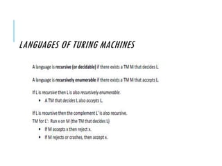 Automata Theory - Turing machine | PPTX