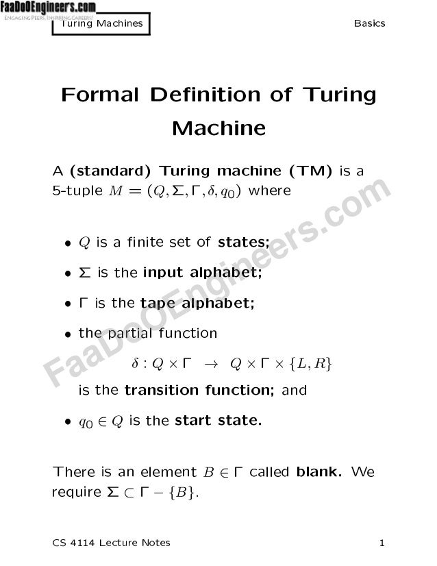 Turing Machines