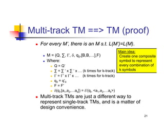 Multitrack Tm Turing machines | PDF