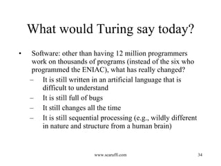 What would Turing say today? ,[object Object],[object Object],[object Object],[object Object],[object Object]