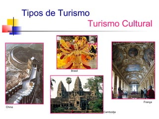 Tipos de Turismo
                        Turismo Cultural




                    Brasil




                                        França
China
                             Cambodja
 