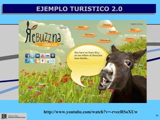 EJEMPLO TURISTICO 2.0 http://www.youtube.com/watch?v=-rvecRSoXUw 