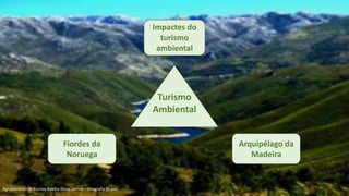 Turismo
Ambiental
Arquipélago da
Madeira
Fiordes da
Noruega
Impactes do
turismo
ambiental
Agrupamento de Escolas Rainha Dona Leonor – Geografia 9º ano
 