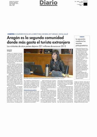 Los datos del turismo de Aragón, (Elena Allué, Dirección General de Turismo ARAGOB)