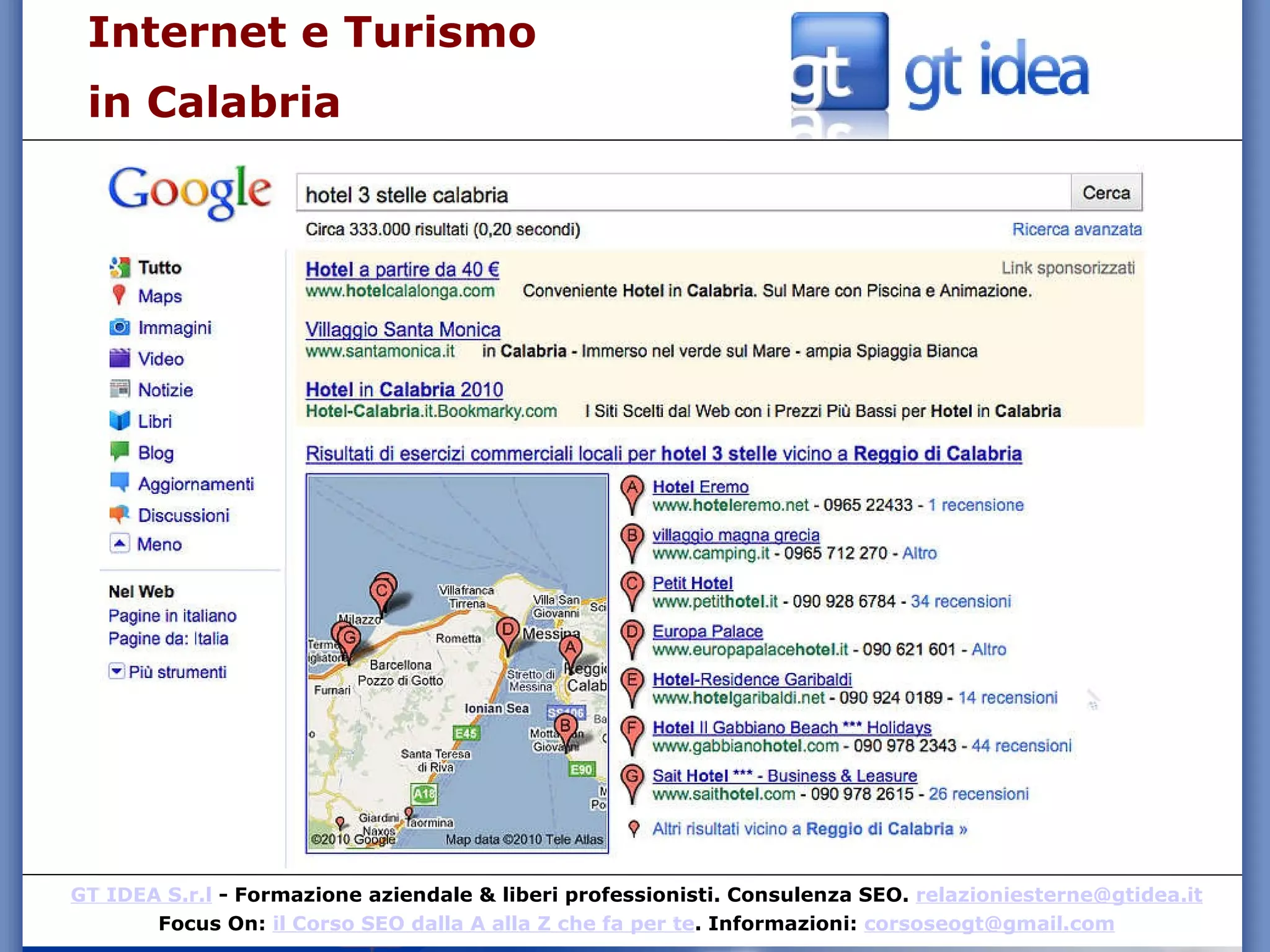 Internet e Turismo  in Calabria 