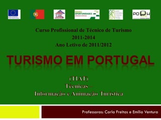Professoras: Carla Freitas e Emília Ventura Curso Profissional de Técnico de Turismo 2011-2014 Ano Letivo de 2011/2012 