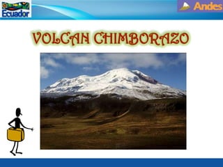 RiobambaPRINCIPALES ATRACTIVOS TURISTICOS:Catedral de Riobamba Museo de La Concepción RiobambaFerrocarril  Museo del Banco Central, Riobamba Reserva de producción faunística de Chimborazo Laguna de AtilloLaguna de Ozogoche CachaNariz del diabloLaguna de Colta Camino del IncaParamos del ChimborazoAguas termales de Cunug Pugyo VOLCÁN CHIMBORAZO