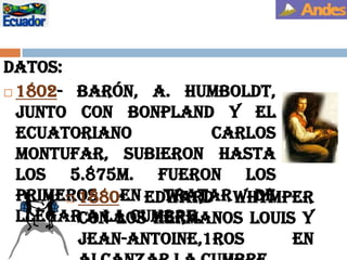 UBICACIÓN GEOGRAFICAProvincia de Chimborazo, en la cordillera occ. de los Andes, a 38 km de Riobamba.Altitud: 6310 msnmLat./Lon: 1.4667°S/78.8°WÁrea: 20 km².