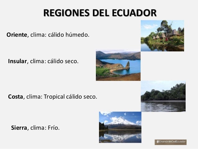 Resultado de imagen para climas de las regiones del ecuador sierra