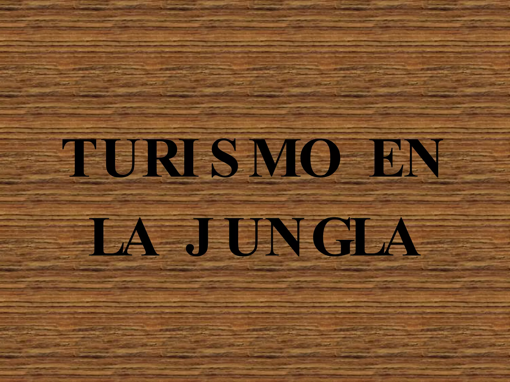 TURISMO EN LA JUNGLA