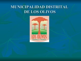 MUNICIPALIDAD DISTRITAL  DE LOS OLIVOS 