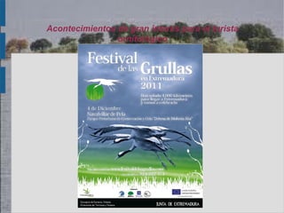 Acontecimientos de gran interés para el turista
                ornitológico
 