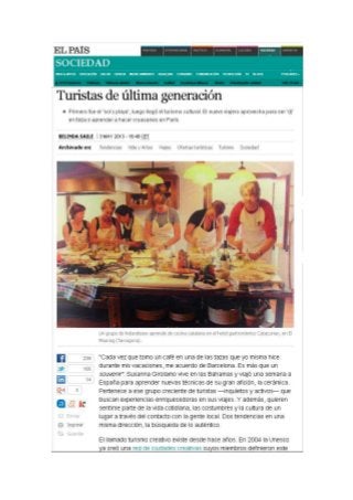 Turista de última generación - El País - Belinda Saile - 04.05.2013