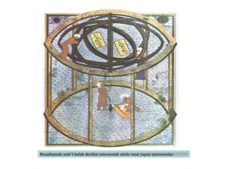 Rasathanede zatü’l halak denilen astronomik aletle rasat yapan astronomlar.
 