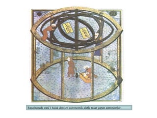 Rasathanede zatü’l halak denilen astronomik aletle rasat yapan astronomlar.  
