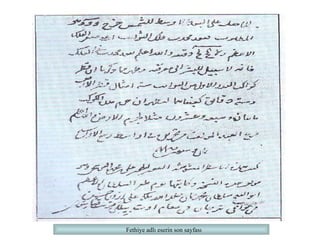 Fethiye adlı eserin son sayfası 