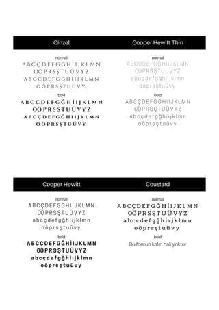 Fontlar Canva Türkce fontlar | PDF