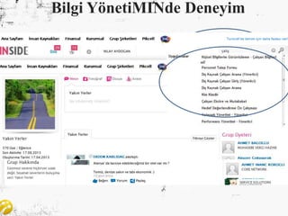 Bilgi YönetiMINde Deneyim
 