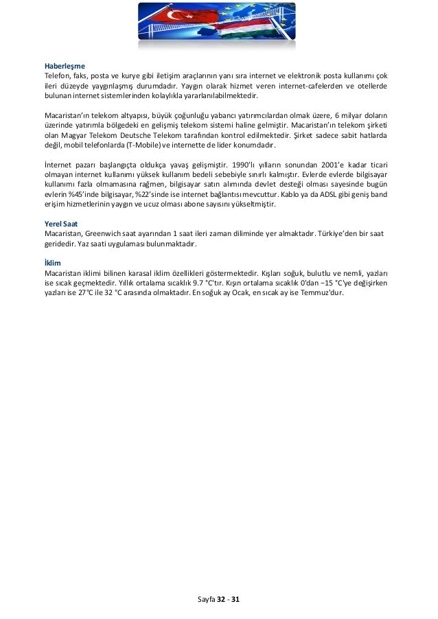 Turkce Macaristan Ulke Raporu