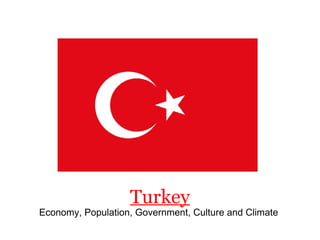 Turkey Economy, Population, Government, Culture and Climate  