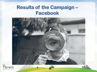Results of the Campaign –
        Facebook
 
