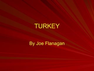 TURKEY By Joe Flanagan 