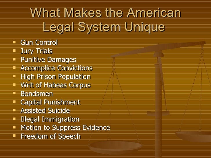 Legal Systems The American Legal System