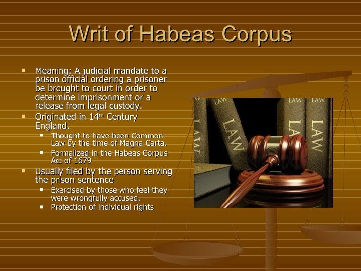 right of habeas corpus right of habeas corpus
