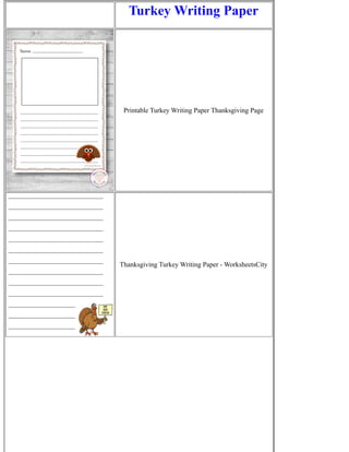 Turkey Writing Paper. Online assignment writing service. | PDF