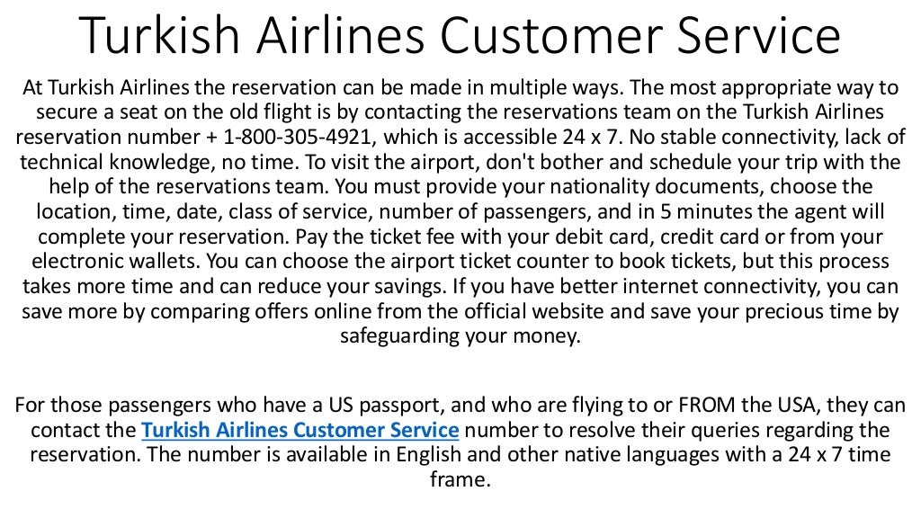Turkish Airlines Customer Service
