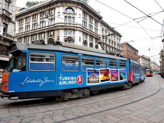 Turkish Airlines Milano Tram Advertising
