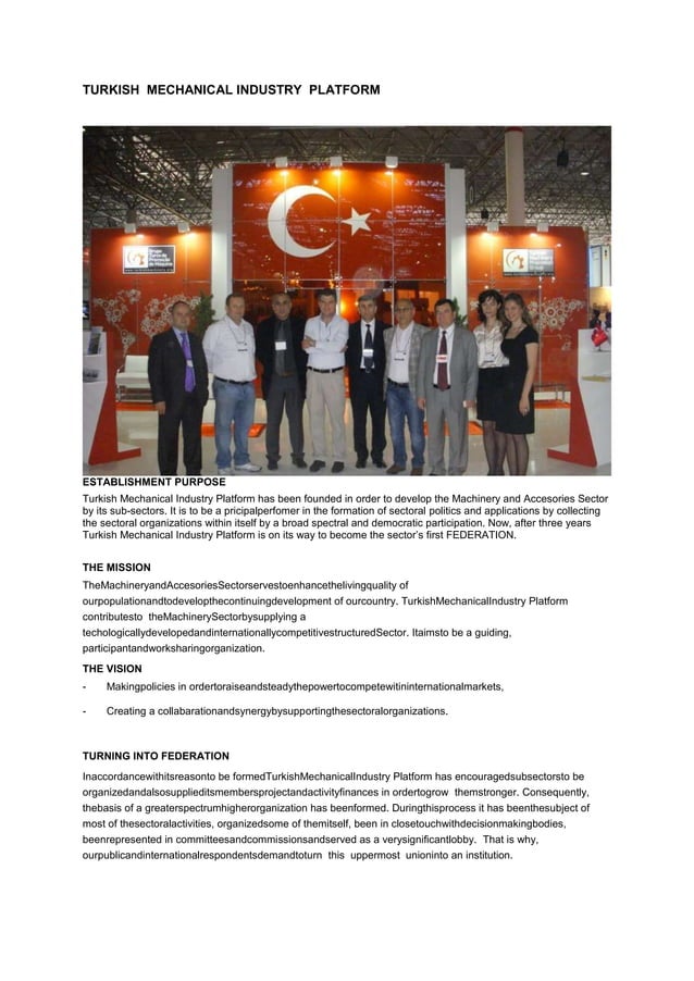 Turkish mechanical industry platform PDF
