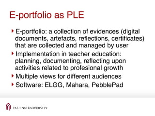 E-portfolio in teacher education | PPT