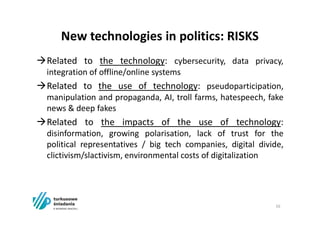 Fake Digitalization Digital Democracy by Katarzyna Anna Klimowicz and David Duenas-Cid | PDF