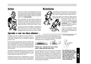 Atritos                                                                           Resistências
                        Coisas que se raspam ou se esfregam estão em atrito                            Em que difere o andar desses dois cavalheiros? Bem,
                        umas com as outras. Esse atrito também representa                              ambos empurram o chão para trás para poderem ir
                        uma interação entre os objetos. Quando você desliza                            para a frente. interagem através da força de atrito.
                        a mão sobre a pele da pessoa amada, está exercendo
                        sobre ela uma força de atrito.                                                 Porém, este senhor que caminha na água encontra
                                                                                                       uma dificuldade maior por que a água lhe dificulta o
                        De um modo geral, as forças de atrito se opõem aos                                               movimento. Esse tipo de
                        movimentos. Ou seja, seu sentido é oposto ao                                                     interação se representa através
                        sentido do movimento. É isso que permite que um                                                  do que chamamos de força de
                        carro freie e pare: a força de atrito entre o disco e a                                          resistência. Como o atrito, a
                        pastilha dos freios e o atrito entre o pneu e o chão.                                            força de resistência é oposta ao
                                                                                                                         sentido do movimento.
                        As forças de atrito são também as responsáveis
                        pela locomoção em terra. Quando empurramos a                                                          A força de resistência também
                        Terra para trás para ir para a frente, estamos                                                        surge nos movimentos no ar. É
                        interagindo através do atrito entre os pés e o chão.                                                  isso que permite a existência dos
                                                                                                                              pára-quedas.
Aprenda a voar em cinco minutos* ...                                              ○ ○ ○ ○ ○ ○ ○ ○ ○ ○ ○ ○ ○ ○ ○ ○ ○ ○ ○ ○ ○ ○ ○ ○ ○ ○ ○ ○ ○ ○ ○ ○ ○ ○ ○ ○ ○ ○ ○
                                                                                                                               * Isso se chama “propaganda enganosa”
O segredo do vôo do pássaros ou dos aviões é o                   o que resulta em uma força de sustentação. Quanto maior
movimento. Quando o objeto é "mais pesado" do que o              a velocidade da aeronave maior será a força de sustentação
ar, somente o movimento, do ar ou do objeto, é capaz de          obtida. Por isso, o avião precisa adquirir uma grande
provocar o vôo.                                                  velocidade antes de conseguir levantar vôo.

Por isso os aviões são equipados com jatos ou hélices, que
têm a função de produzir o movimento para a frente. Uma
vez em movimento, são as asas, com seu formato especial,
que ao “cortarem” o ar, provocam uma força para cima
que faz o avião voar. Mas o que esse formato especial tem        Perfil de asa: a pressão sob a asa se torna
de tão especial?                                                 maior e surge uma força para cima.
O formato da asa do avião faz com que o ar que passa em          Isso ocorre por que o ar em movimento tem sua pressão         Para entender isso, vamos
cima dela se movimente mais depressa do que o ar que             reduzida. Quando você sopra, a pressão do ar sobre a          fazer uma brincadeira: pegue
passa embaixo. Isso ocorre devido às diferentes curvaturas       folha diminui. Como a pressão do ar embaixo da folha fica     uma pequena folha de papel e




                                                                                                                                                                       47
na parte superior e inferior da asa. E daí?                      maior, temos uma força para cima, semelhante à do             sopre-a na parte superior.
                                                                 empuxo hidrostático. A diferença é que para que ela surja     Você deve perceber que a
Acontece que quanto maior a velocidade do ar, menor                                                                            folha sobe. Enquanto você
                                                                 é necessário que o ar se movimente, por isso podemos
sua pressão. Por isso a asa do avião sofre uma pressão do                                                                      estiver soprando ela tenderá
                                                                 chamar essa força de empuxo aerodinâmico ou de força
ar maior na parte inferior das asas e menor na parte superior,                                                                 a ficar na horizontal.
                                                                 de sustentação aerodinâmica.
 