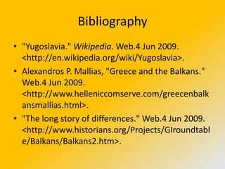 Turmoil In The Balkans