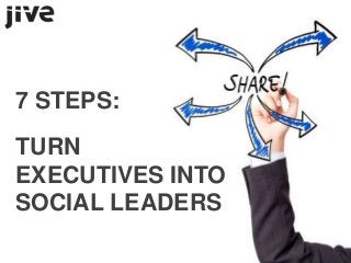 7 STEPS:
TURN
EXECUTIVES INTO
SOCIAL LEADERS
 