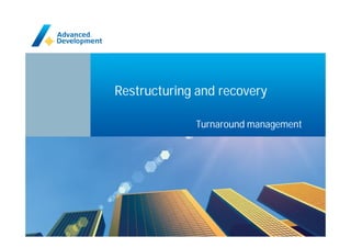 Title of the whole presentation




Restructuring and recovery

             Turnaround management
 