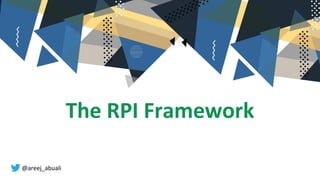 @areej_abuali
The RPI Framework
 