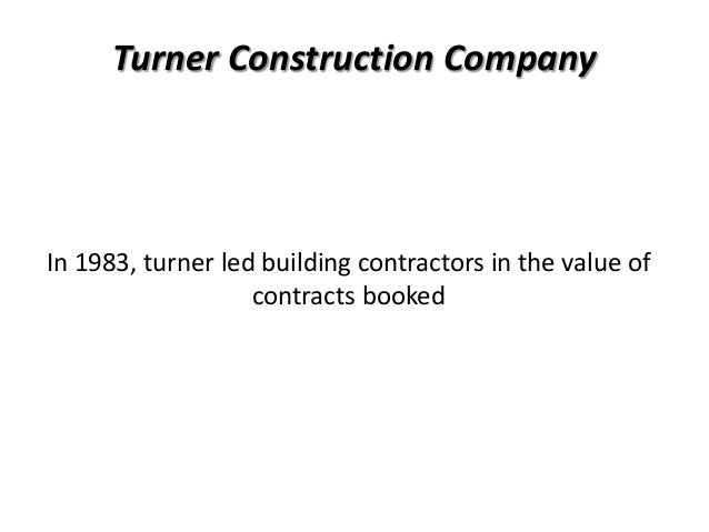 Turner Construction Organizational Chart