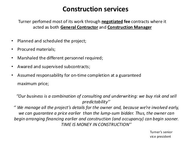 Turner Construction Organizational Chart