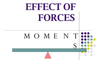TURNING EFFECT OF FORCES MOMENTS 
