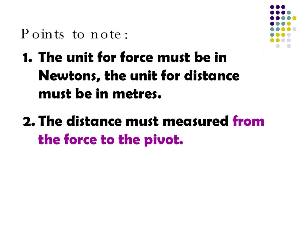 Turning Effect Of Forces