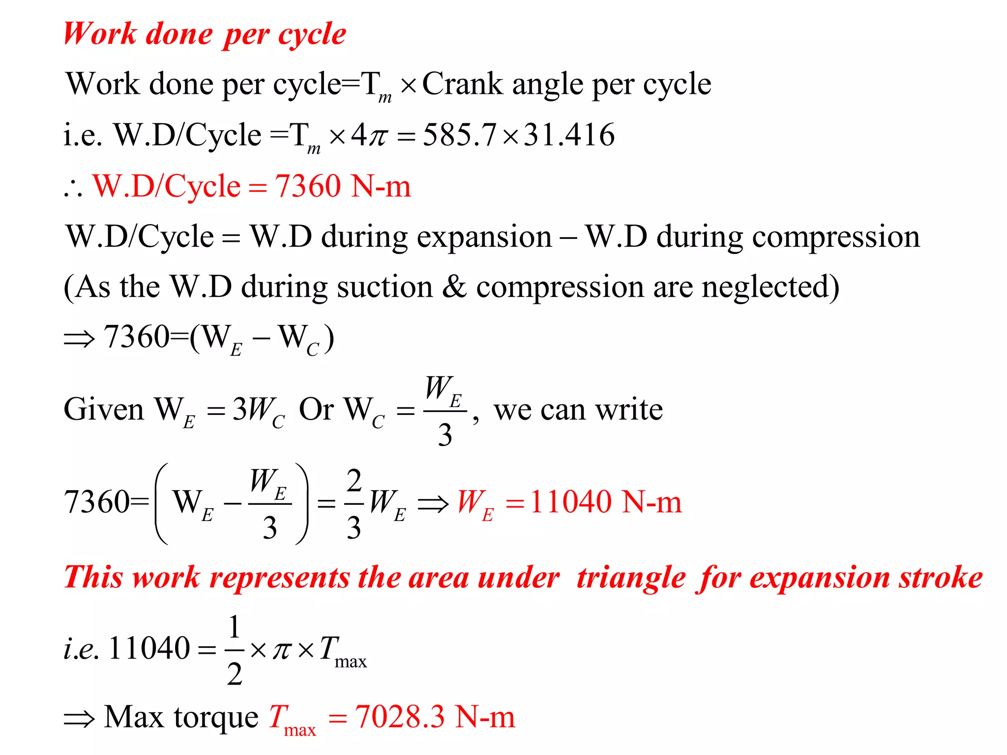 Turning momentdiagramflywheel