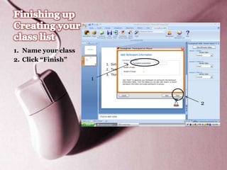 1. Name your class
2. Click “Finish”

                     1



                         2
 