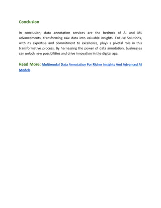 Turning Raw Data Into Actionable Insights With Annotation Services | PDF